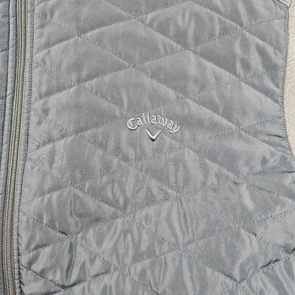 Callaway Puffer Jacket Mens XXL 2XL Gray Quilted TradewindsFull Zip Golf Casual